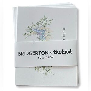 Bridgerton x The Knot Thank You Cards NWT White Fliral Notecards Stationary Bee